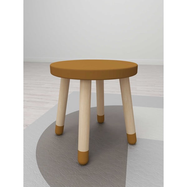 Garstyčių spalvos vaikiška kėdutė Flexa Dots, ø 30 cm-image-1