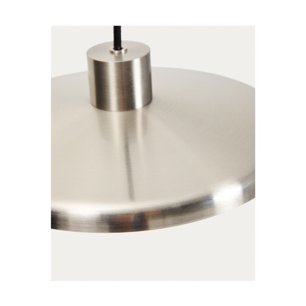 Sidabrinės spalvos kabantis šviestuvas su metaliniu gaubtu Nuvira – Kave Home-image-4