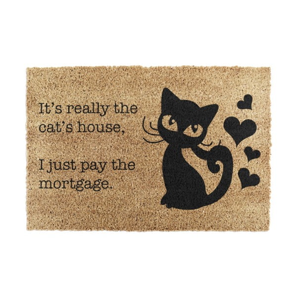 Iš kokoso pluošto grindų kilimėlis 40x60 cm It's Really the Cats House – Artsy Doormats