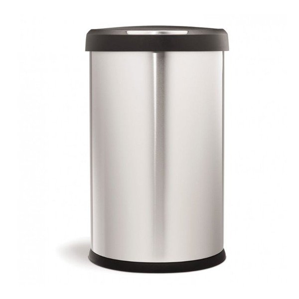 "Simplehuman" sidabrinė neliečiama šiukšliadėžė, 45 l-image-1