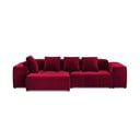 Raudono aksomo kampinė sofa (kintama) Rome Velvet - Cosmopolitan Design