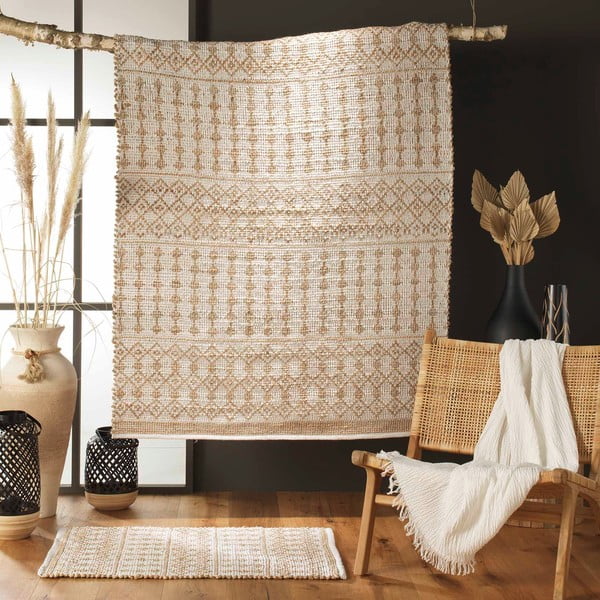 Kilimas kreminės spalvos 60x90 cm Orya – douceur d'intérieur-image-1