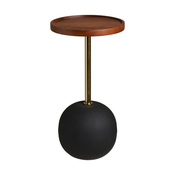 Iš mango medžio paviršiaus apvalios formos šoninis stalas ø 30 cm Sirone – House Nordic-image-2