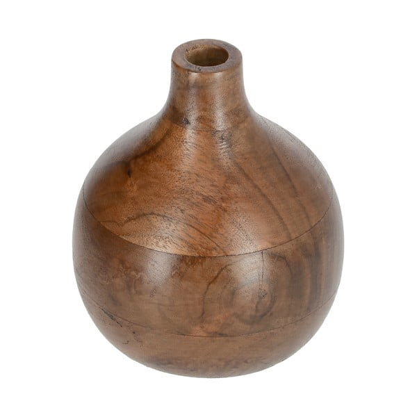 Natūralios medienos spalvos vaza iš akacijos medienos Kave Home Tyara, aukštis 15,5 cm