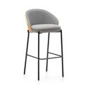 Pilkos spalvos/natūralios spalvos baro taburetė (sėdynės aukštis 77 cm) Eamy – Kave Home