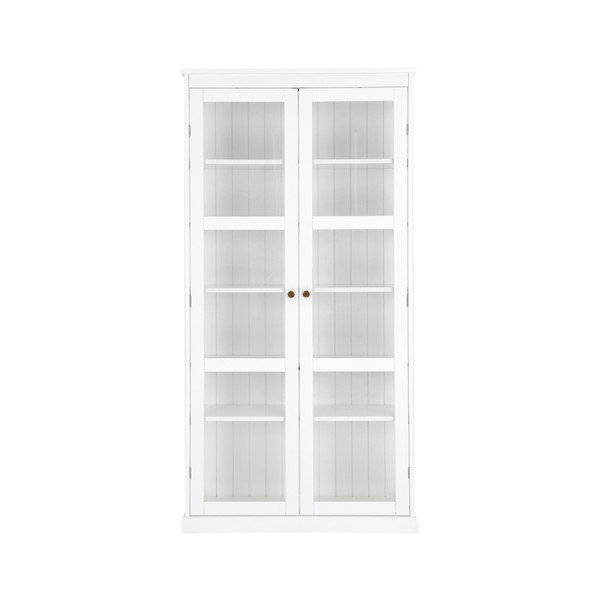Baltos spalvos iš MDF plokštės vitrina 98x193x34 cm Wilma – Ellos Home-image-3