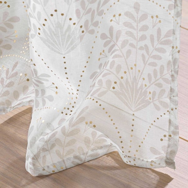 Permatoma užuolaida baltos spalvos/smėlio spalvos 140x280 cm Majestia – douceur d'intérieur-image-3