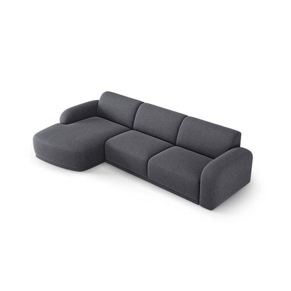 Iš velveto kampinė sofa pilkos spalvos Erin – Micadoni Home-image-4