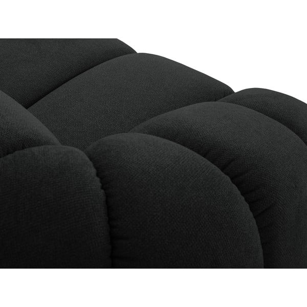 Kampinė sofa juodos spalvos (su dešiniuoju kampu) Diana – Micadoni -image-1