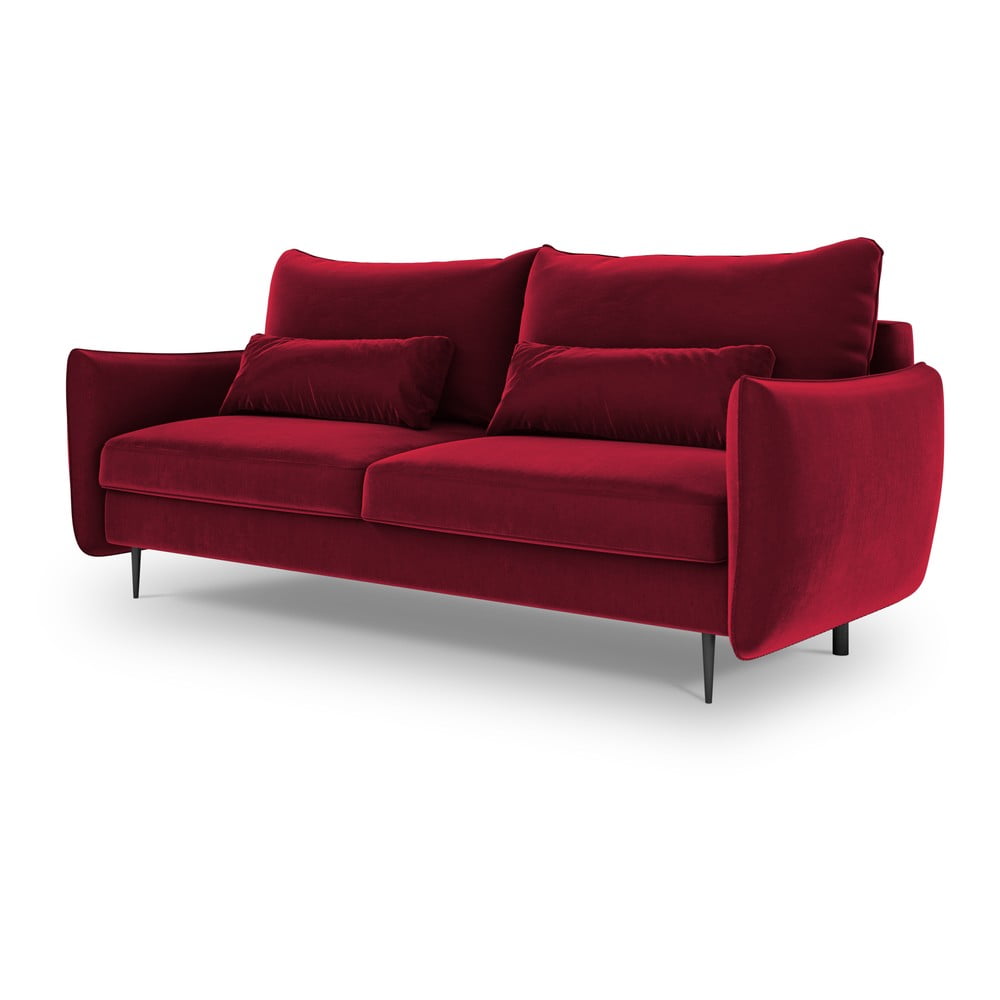 Raudona sofa-lova su daiktadėže Cosmopolitan Design Vermont