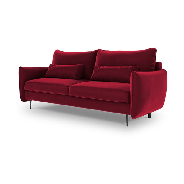 Raudona sofa-lova su daiktadėže Cosmopolitan Design Vermont