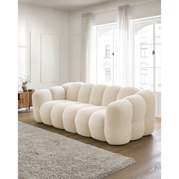 Smėlio spalvos iš boucle sofa 232 cm Hippolyte – Bobochic Paris-image-1