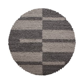Apvalios formos kilimas rudos spalvos ø 160 cm Gala – Ayyildiz Carpets