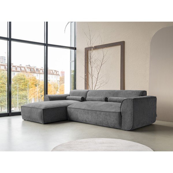 Kampinė sofa pilkos spalvos (su kairiuoju kampu) Flex Felix – Miuform-image-3