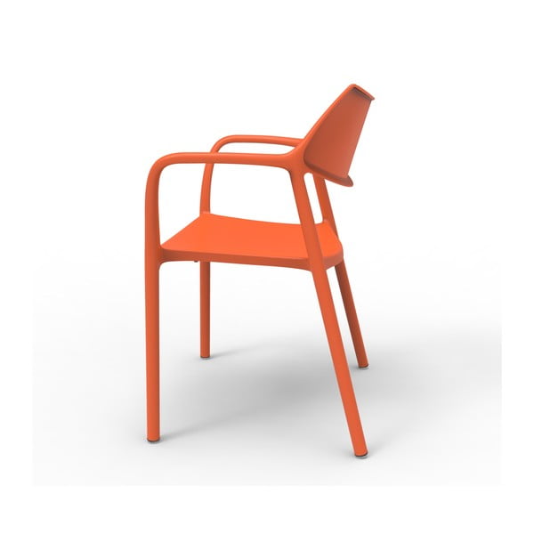 2 oranžinių sodo kėdžių su porankiais rinkinys "Resol Splash