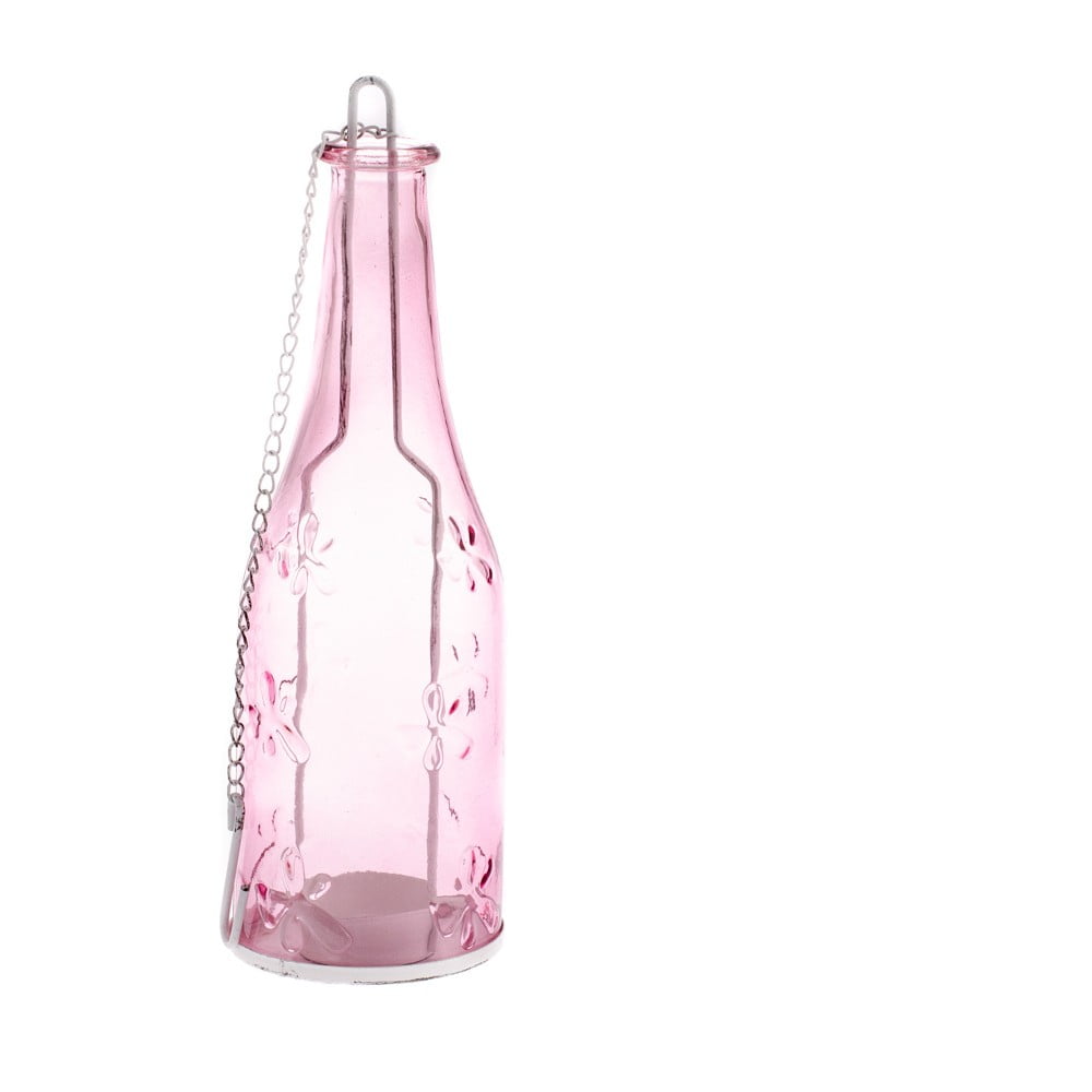 Šviesiai rožinės spalvos Dakls Romance stiklinis žvakidės laikiklis
