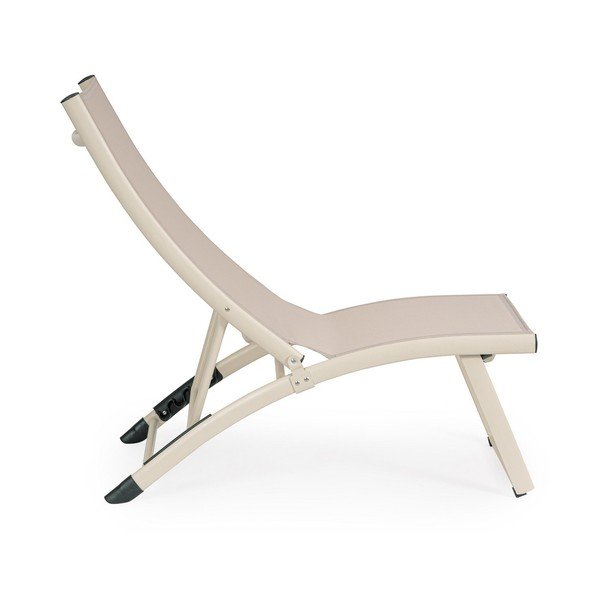 Smėlio spalvos metalinis sodo šezlongas Taylor – Bizzotto-image-2