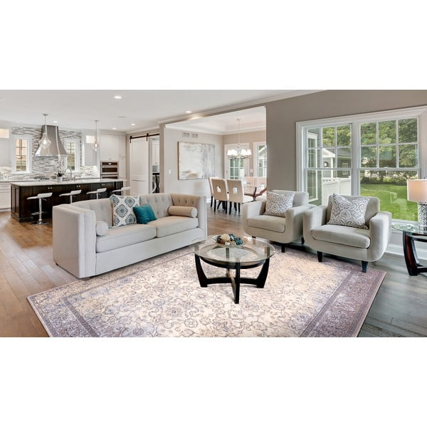 Kilimas iš vilnos kreminės spalvos 133x180 cm Jennifer – Agnella-image-1