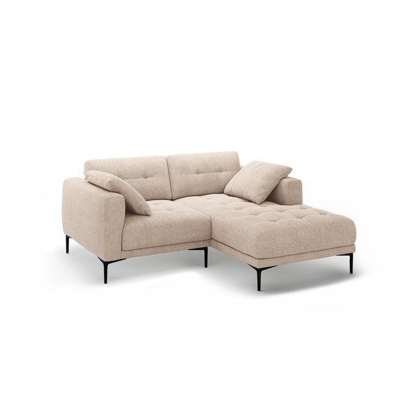 Šviesiai rudos spalvos kampinė sofa (su dešiniuoju kampu/su gultu) Bemy – Micadoni -image-1