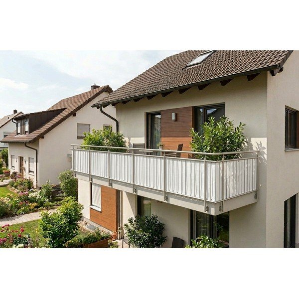 Baltas plastikinis balkono ekranas 500x90 cm - Garden Pleasure