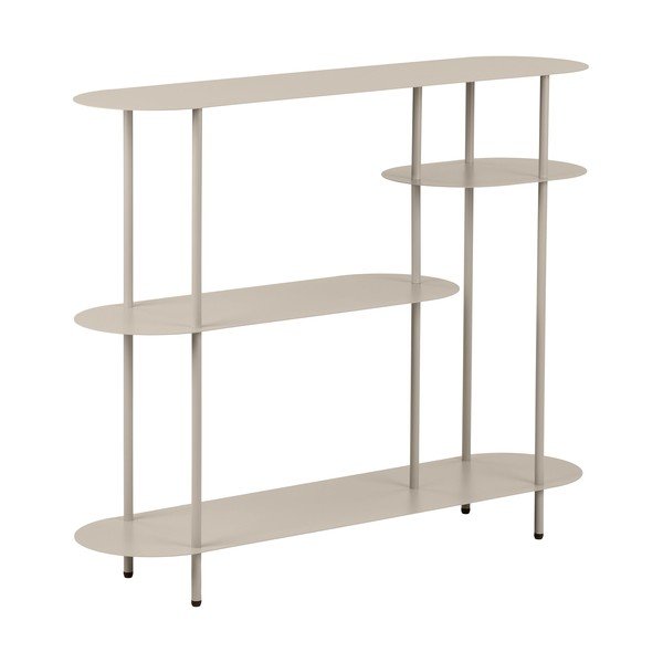 Smėlio spalvos iš metalo pastatoma lentyna 118x97x31 cm Rieti – House Nordic-image-2