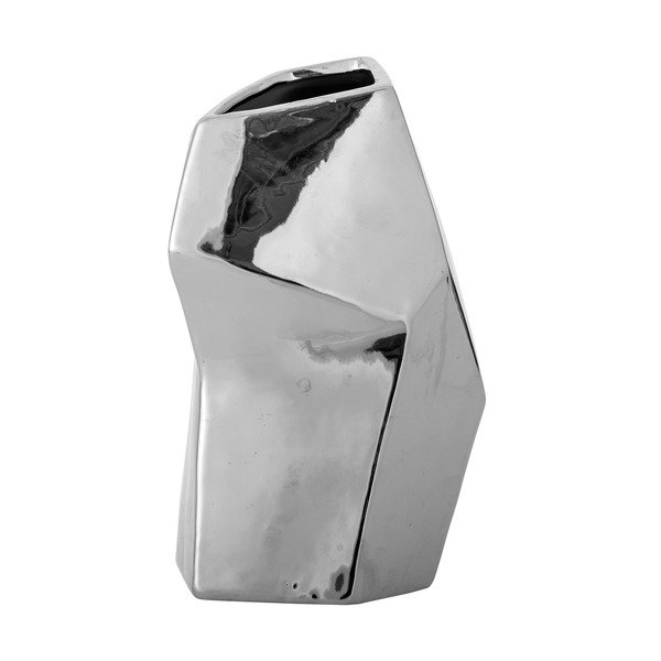 Sidabrinės spalvos iš akmens masės vaza (aukštis 23 cm) Dimona – Bloomingville-image-3