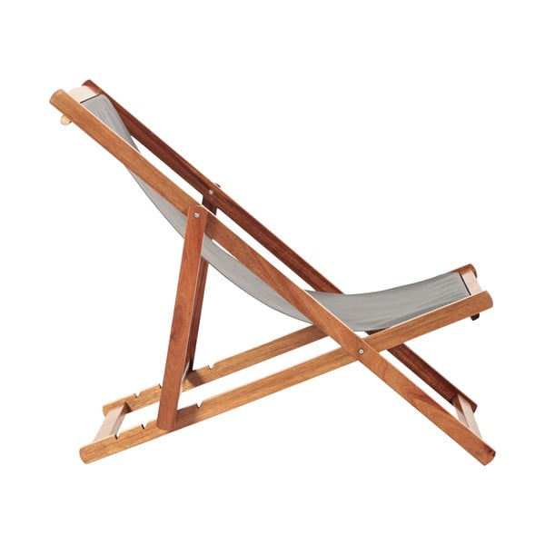 Pilkos spalvos/natūralios spalvos medžio masyvo sodo šezlongas Dionysus – Bonami Essentials-image-3