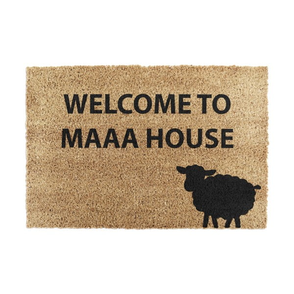 Iš kokoso pluošto grindų kilimėlis 40x60 cm Welcome to Maaa House – Artsy Doormats