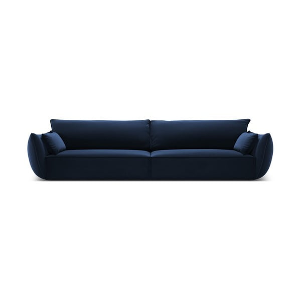 Tamsiai mėlynos spalvos iš velveto sofa 248 cm Vanda – Mazzini Sofas