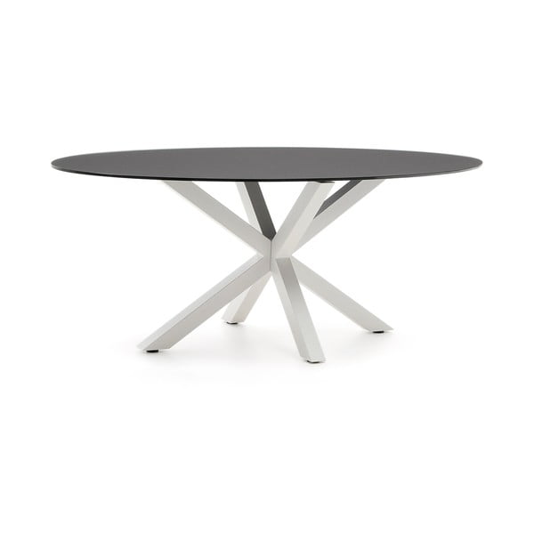 Valgomojo stalas su stikliniu stalviršiu 100x200 cm Argo – Kave Home