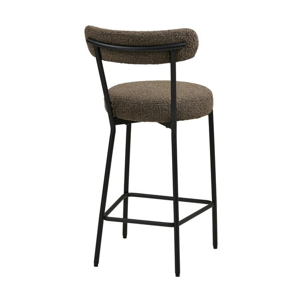 Rudos spalvos iš audinio baro taburetė (sėdynės aukštis 65 cm) Badalona – House Nordic-image-4
