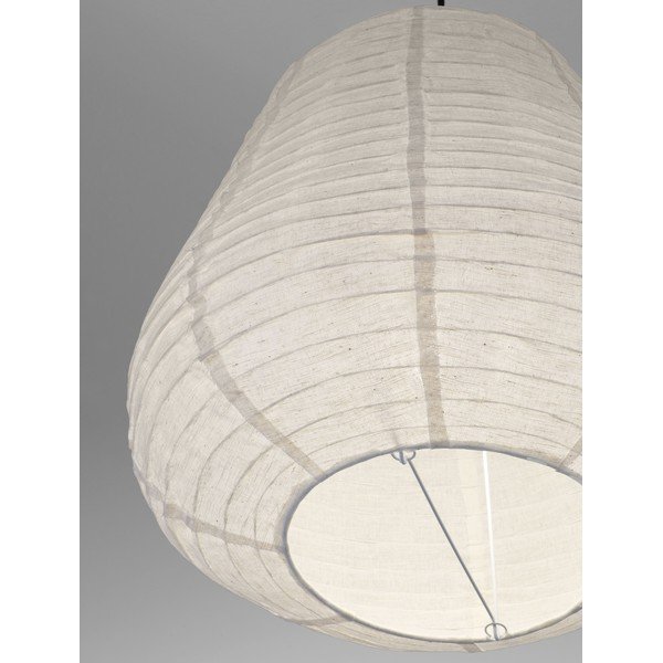 Baltos spalvos iš lino kabantis šviestuvas ø 50 cm Linnet – Nova Luce-image-2