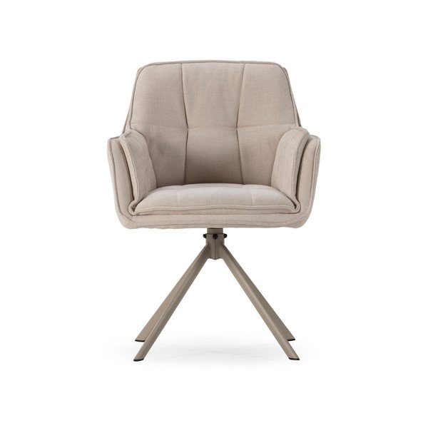 Smėlio spalvos iš audinio valgomojo kėdžių komplektas 2 vnt. Keiko – Marckeric-image-2