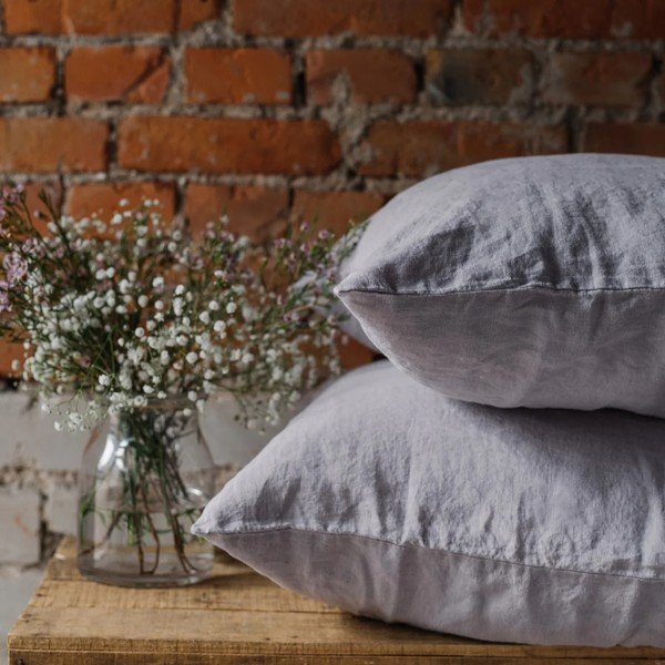 Iš lino pagalvės užvalkalas 80x80 cm Light Grey – Linen Tales-image-2