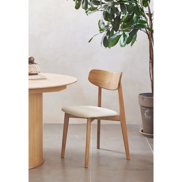 Valgomojo kėdė kreminės spalvos/natūralios spalvos Elim – Unique Furniture-image-2