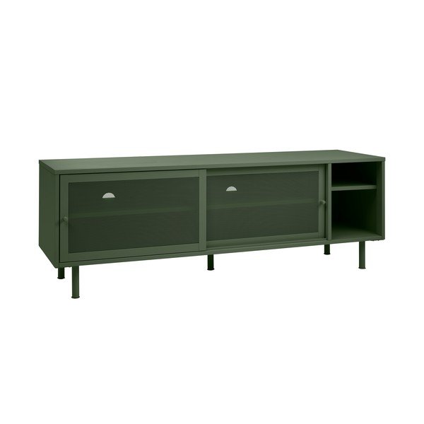 Iš metalo TV spintelė tamsiai žalios spalvos 160x55 cm Veep – Unique Furniture-image-4