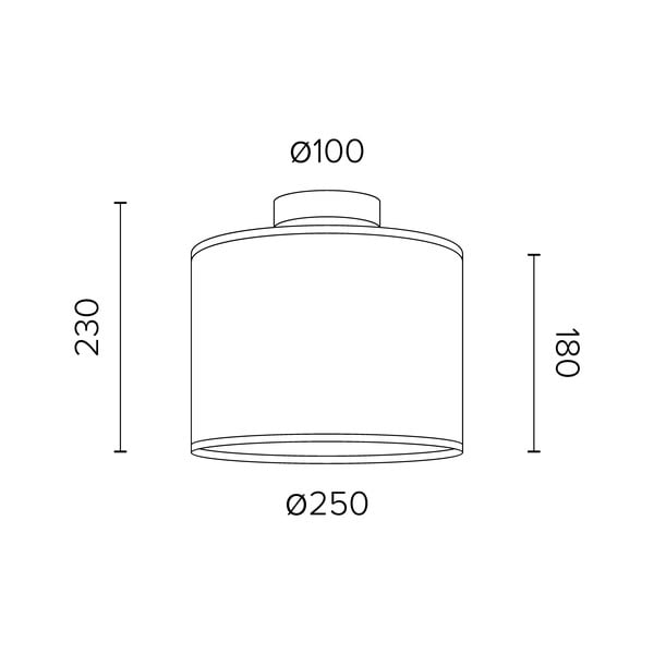 Baltas lubinis šviestuvas Sotto Luce MIKA, ⌀ 25 cm-image-2