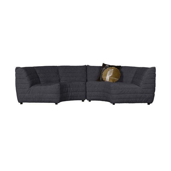 Kampinė sofa iš velveto antracito spalvos (kintama) Bag – WOOOD-image-4