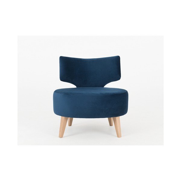 Tamsiai mėlynos spalvos pasirinktinės formos fotelis "Flippin Armchair-image-2