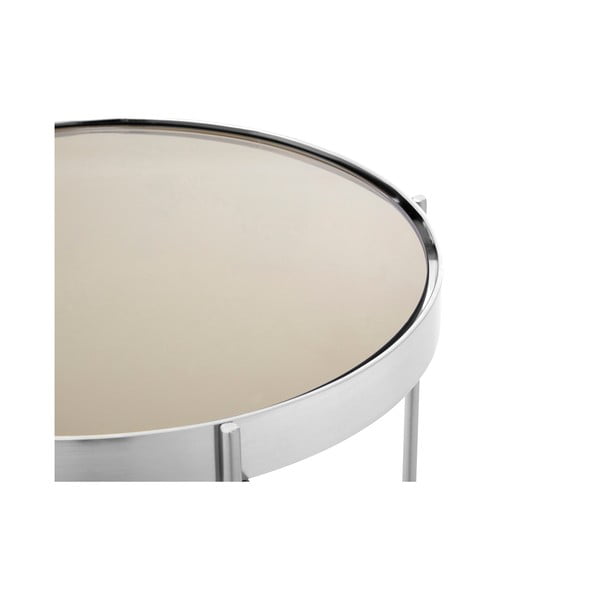 Apvalios formos šoninis stalas su stikliniu stalviršiu ø 33 cm Allure – Premier Housewares-image-2