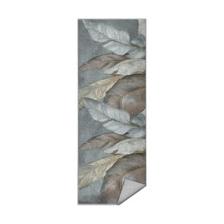 Skalbiamas kilimas žalios spalvos/pilkos spalvos 80x200 cm Dusty Leaves – Mila Home