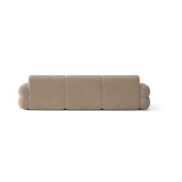Smėlio spalvos kampinė sofa iš šenilinio audinio (su kairiuoju kampu/su gultu) Neo – Micadoni -image-4