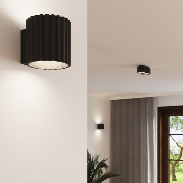 Juodos spalvos iš metalo taškinis šviestuvas ø 10 cm Zora – Sollux-image-4