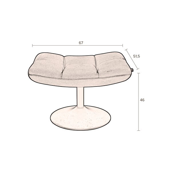 Dutchbone Bar žalias aksominis otomanas-image-3
