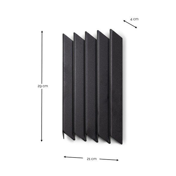 Juodos spalvos iš metalo sieninė lentyna 21 cm Sensu – Spinder Design-image-4