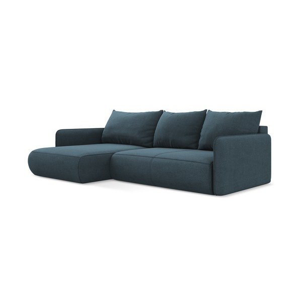 Mėlynos spalvos sulankstoma/su sandėliavimo vieta kampinė sofa (su kairiuoju kampu) Nanea – Makamii-image-4