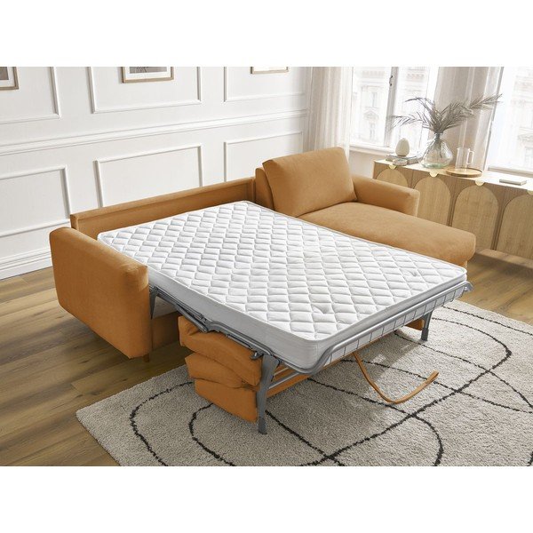 Garstyčių spalvos kampinė sofa Nouveau Cocoone – Bobochic Paris-image-1