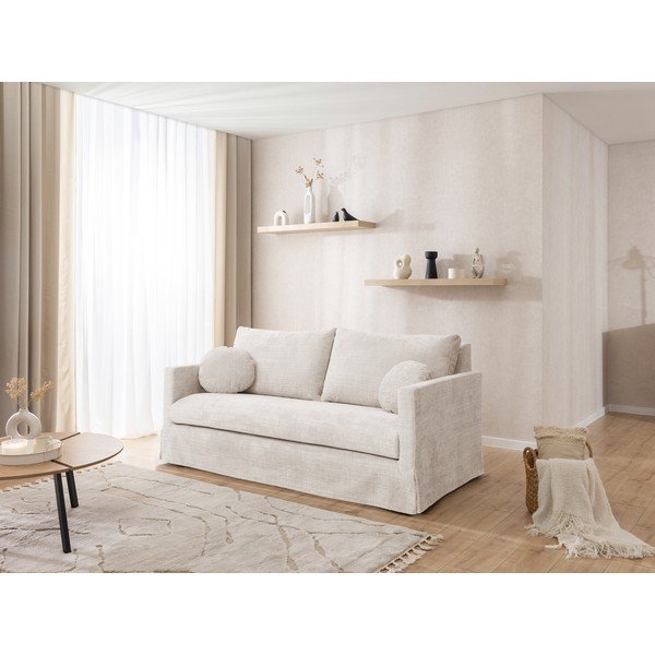 Kreminės spalvos sofa 195 cm Paphos – Ropez-image-2