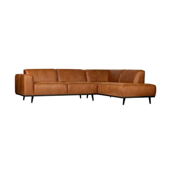 Rudos spalvos iš dirbtinės odos kampinė sofa (su dešiniuoju kampu/„L“ formos) Statement – WOOOD-image-2