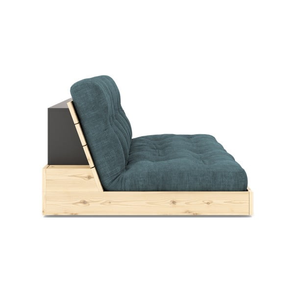Sulankstoma sofa iš kordinio velveto mėlynos spalvos 196 cm Base – Karup Design-image-3